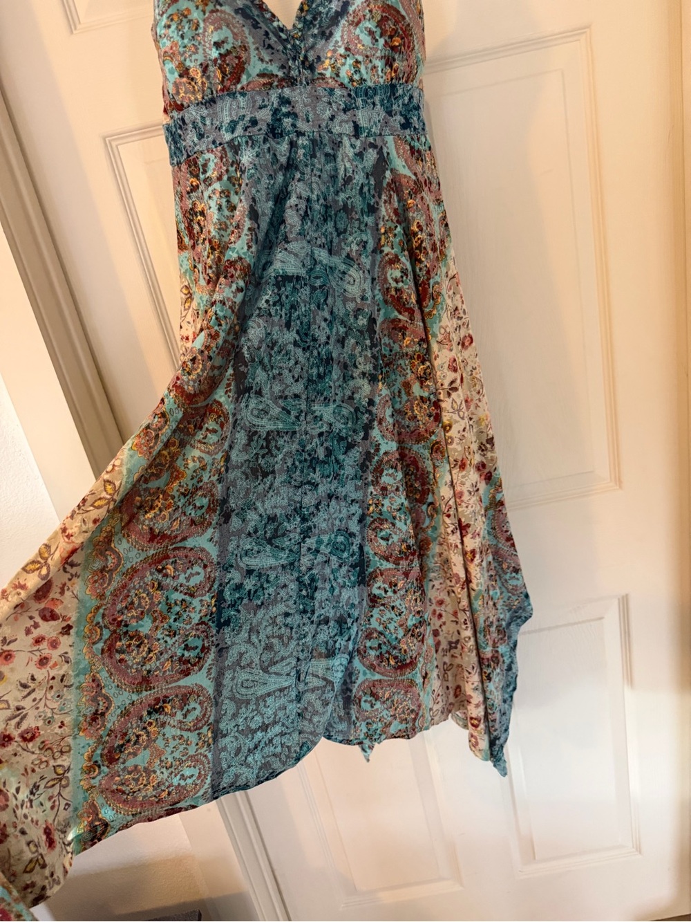 American Rag Blue & Brown Paisley Maxi Dress with Spaghetti Straps - Picture 3 of 8